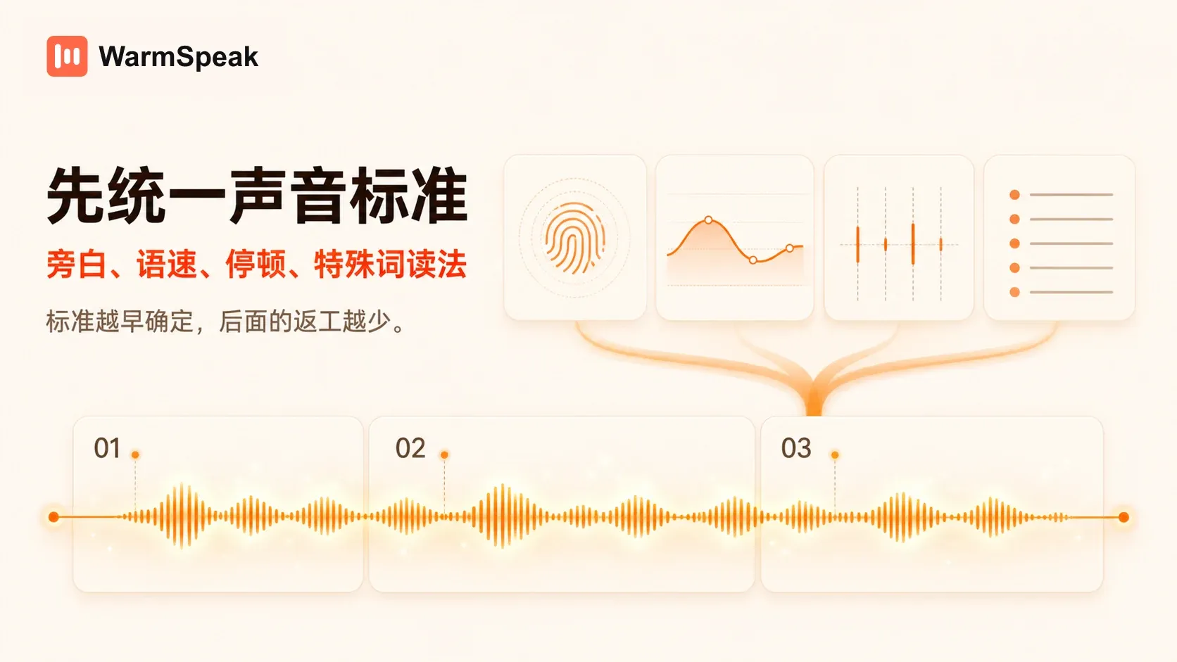 WarmSpeak 长篇有声书制作前统一旁白、语速、停顿和特殊词读法